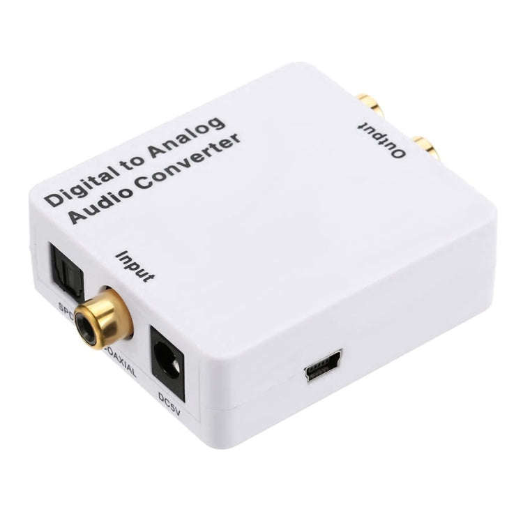 Digital to Analog Audio Converter / Mini Audio Decoder, Size: 72 x 55 x 20mm, Spdif+Coaial to 2RC...