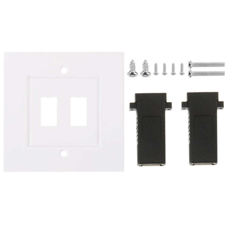 Dual USB 3.0 Female Plugs Home Wall Charger Plate Wall Plate Panel, 2 Ports USB 3.0