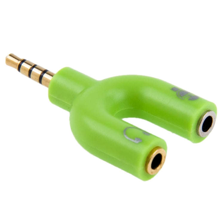 3.5mm Stereo Male to 3.5mm Headphone & Mic Female Splitter Adapter