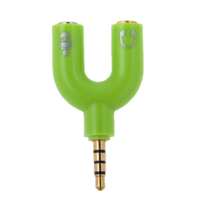 3.5mm Stereo Male to 3.5mm Headphone & Mic Female Splitter Adapter