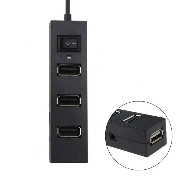 4 Ports USB HUB 2.0 USB Splitter Adapter with Switch, 4 Ports with Switch (White), 4 Ports with S...