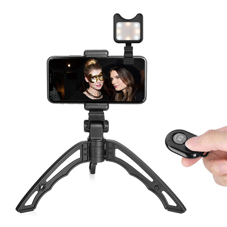 APEXEL Portable Handheld Lazy Live Broadcast Desktop Folding Universal Bluetooth Tripod Phone Hol...