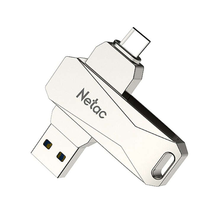 Netac U782C 32GB USB-C / Type-C + USB 3.0 360 Degrees Rotation Zinc Alloy Flash Drive OTG U Disk,...