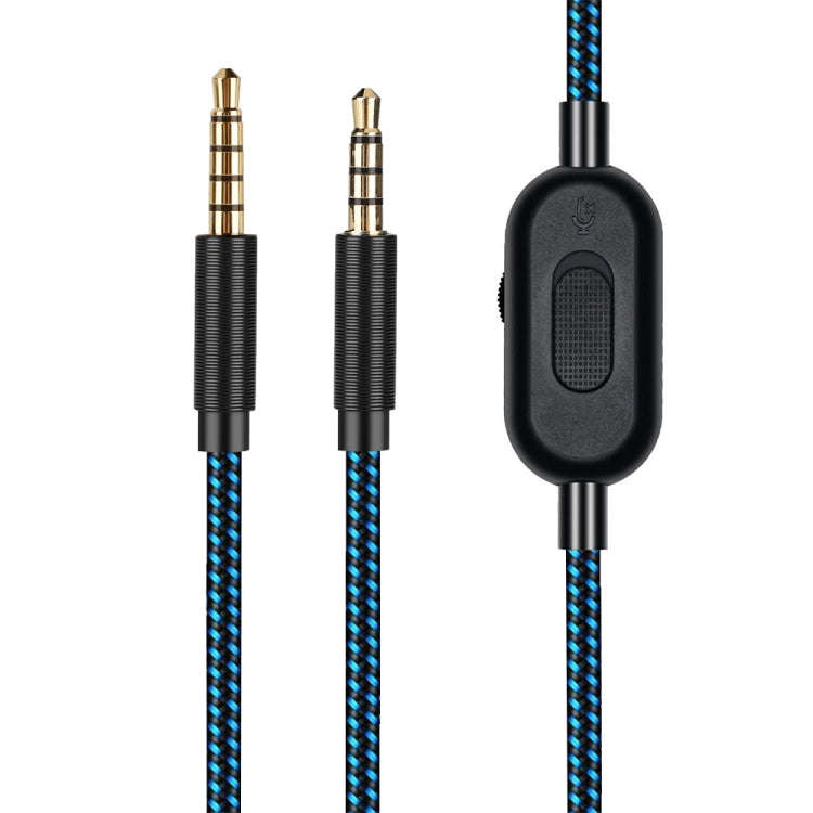 ZS0162 Wired Control Version Gaming Headset Audio Cable for Logitech Astro A10 A40 A30, Wired Con...