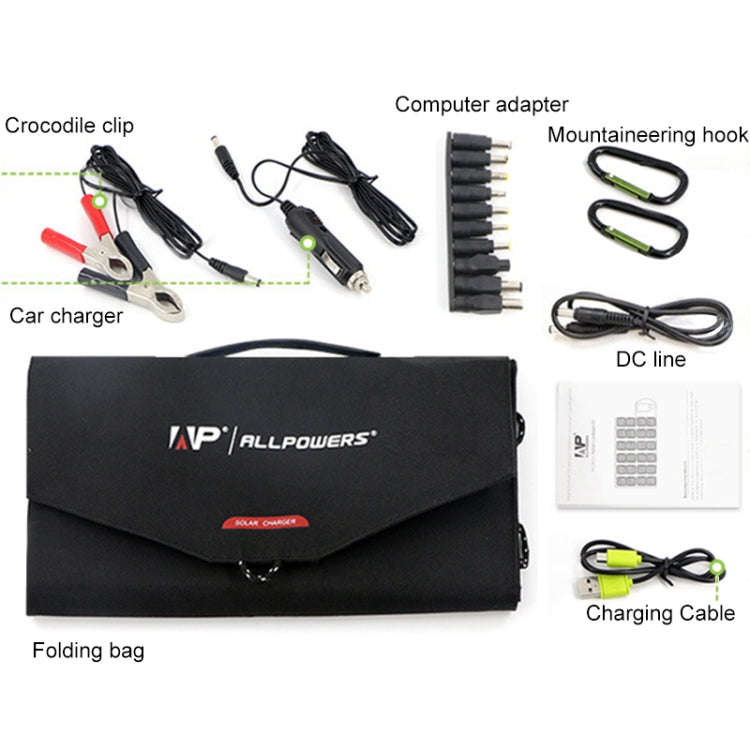 ALLPOWERS Portable Solar Panel Charger 100W 18V Foldable Solar Panel Solar Battery Charger