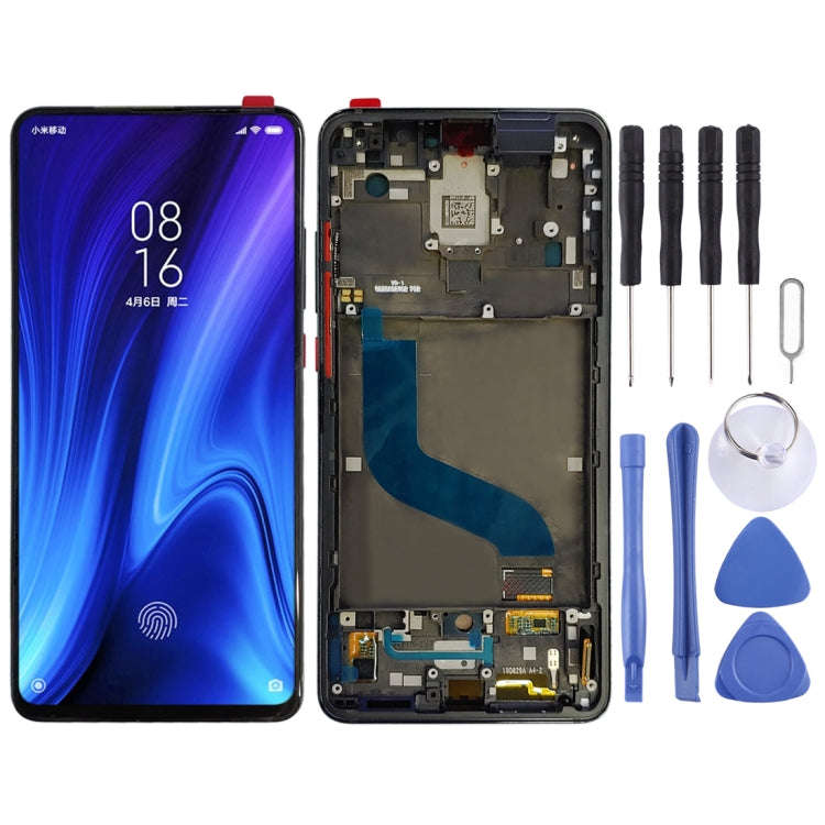 OLED Material LCD Screen and Digitizer Full Assembly with Frame for Xiaomi Redmi K20 / Redmi K20 ...