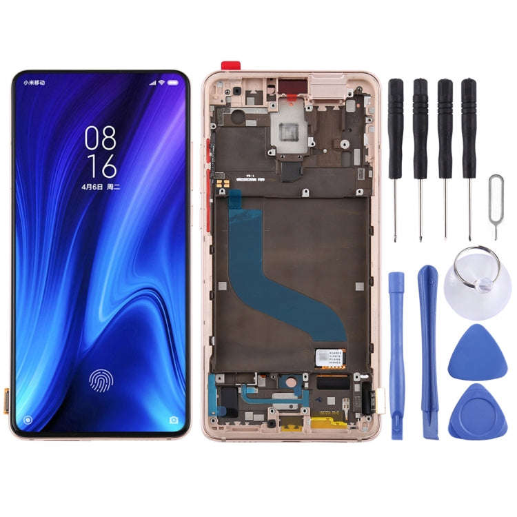 OLED Material LCD Screen and Digitizer Full Assembly with Frame for Xiaomi Redmi K20 / Redmi K20 ...