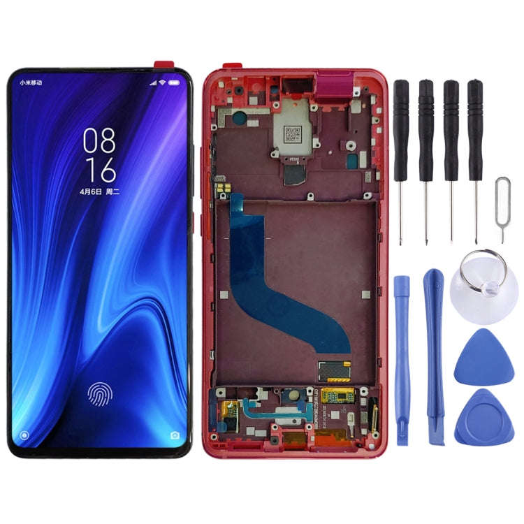 OLED Material LCD Screen and Digitizer Full Assembly with Frame for Xiaomi Redmi K20 / Redmi K20 ...
