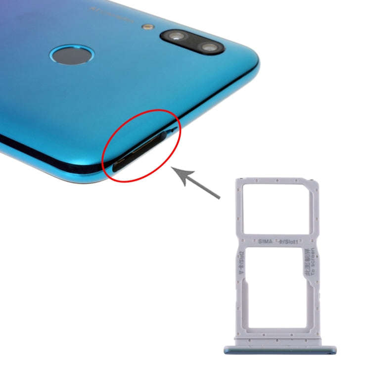 SIM Card Tray + SIM Card Tray / Micro SD Card Tray for Huawei P smart Pro 2019, For Huawei P smar...