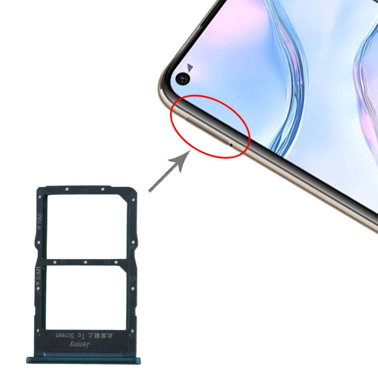 SIM Card Tray + NM Card Tray for Huawei nova 6 SE, For Huawei nova 6 SE
