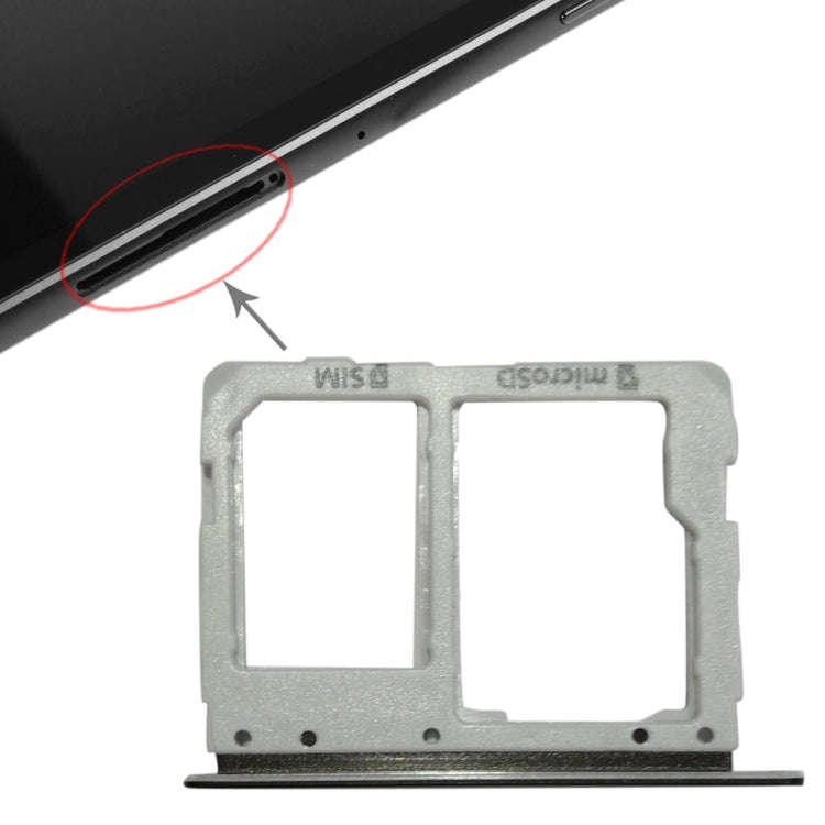 For Galaxy Tab S3 9.7 / T825 (3G Version) SIM Card Tray + Micro SD Card Tray, For Samsung Galaxy ...