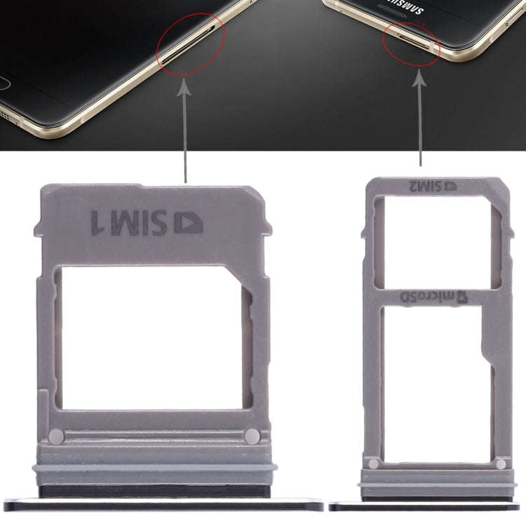 For Galaxy A520 / A720 2 SIM Card Tray + Micro SD Card Tray, For Galaxy A520 / A720, For Samsung ...