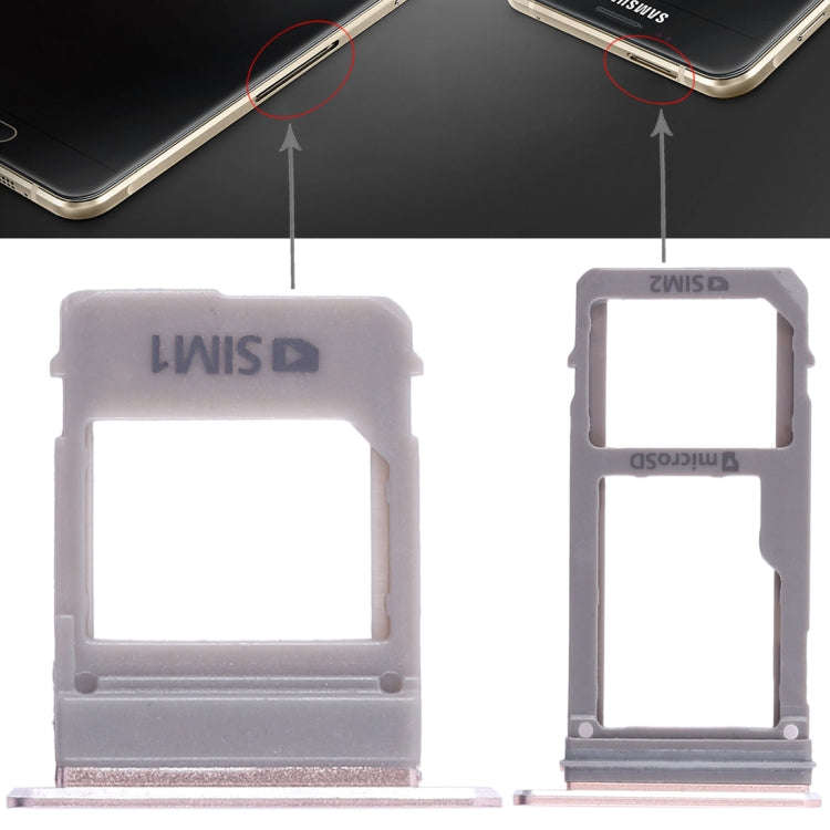 For Galaxy A520 / A720 2 SIM Card Tray + Micro SD Card Tray, For Galaxy A520 / A720, For Samsung ...
