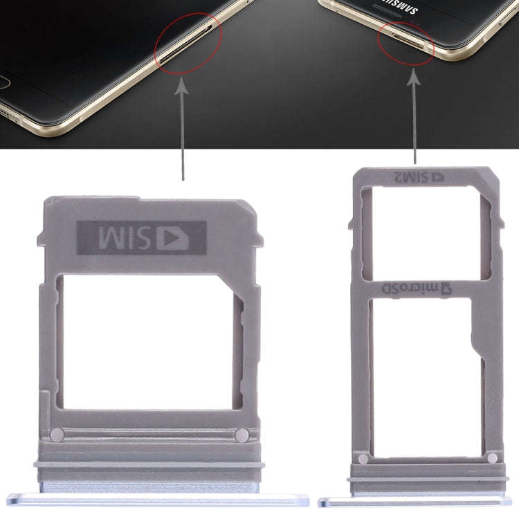 For Galaxy A520 / A720 2 SIM Card Tray + Micro SD Card Tray, For Galaxy A520 / A720, For Samsung ...
