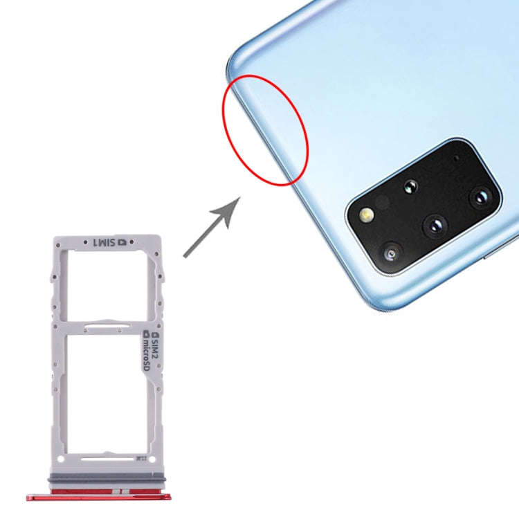 For Samsung Galaxy S20+ / Galaxy S20 Ultra SIM Card Tray + SIM Card Tray / Micro SD Card Tray, Fo...