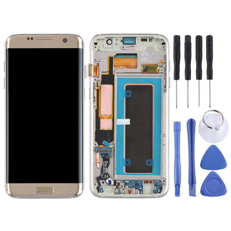 Original Super AMOLED Material LCD Screen and Digitizer Full Assembly(with Frame / Charging Port ...