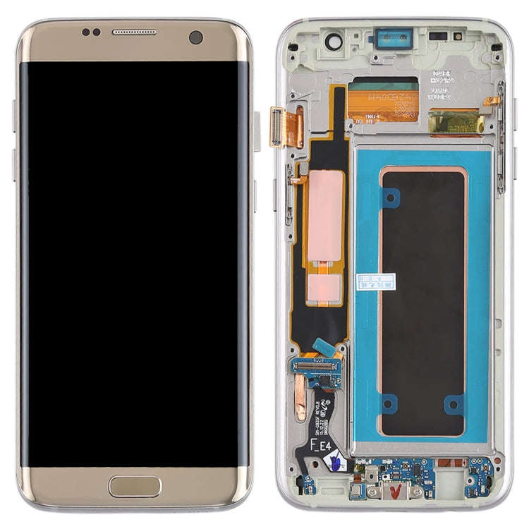 Original Super AMOLED Material LCD Screen and Digitizer Full Assembly(with Frame / Charging Port ...