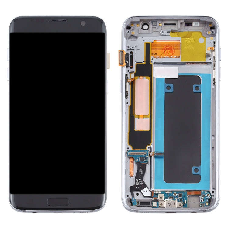 OLED Material LCD Screen and Digitizer Full Assembly With Frame for Samsung Galaxy S7 Edge / SM-G...