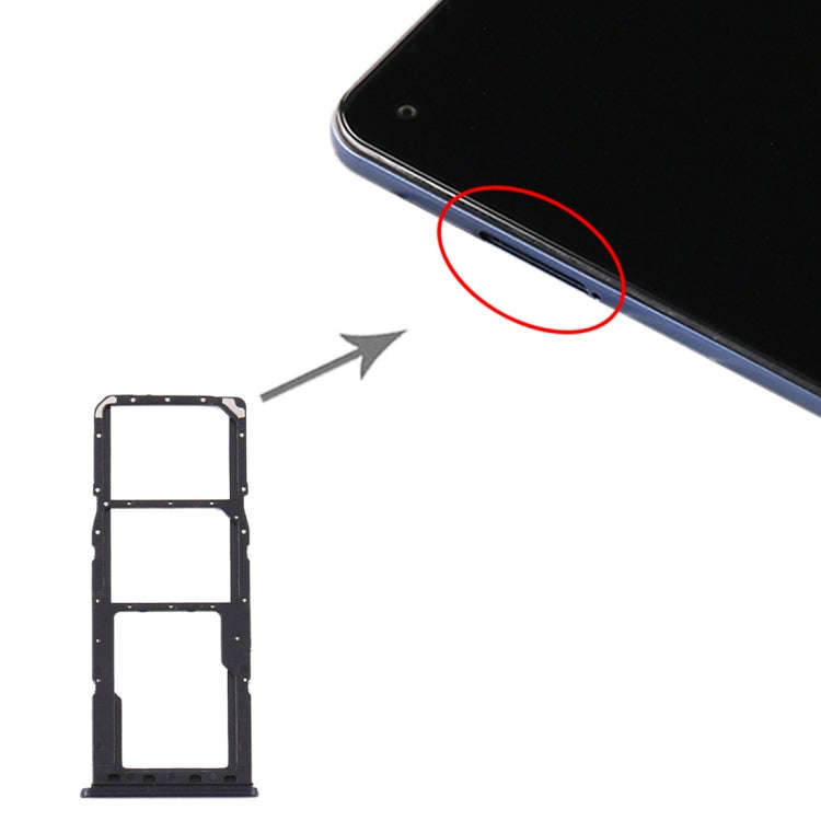 For Samsung Galaxy A21s SIM Card Tray + SIM Card Tray + Micro SD Card Tray, For Samsung Galaxy A2...