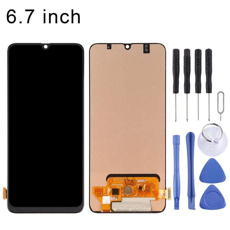 OLED Material LCD Screen and Digitizer Full Assembly for Samsung Galaxy A70 SM-A705 (6.7 inch), F...