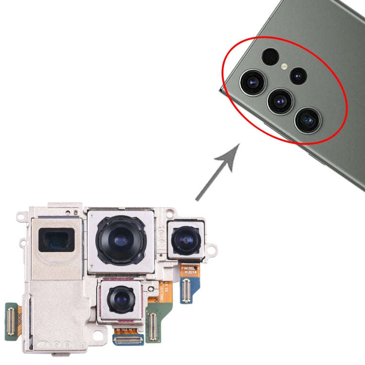 For Samsung Galaxy S23 Ultra SM-G918B Original Camera Set (Telephoto + Periscope + Wide + Main Ca...