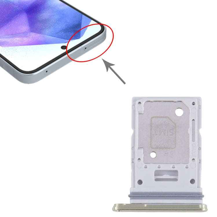For Samsung Galaxy A55 SM-A556B Original SIM Card Tray + SIM / Micro SD Card Tray, For Samsung Ga...