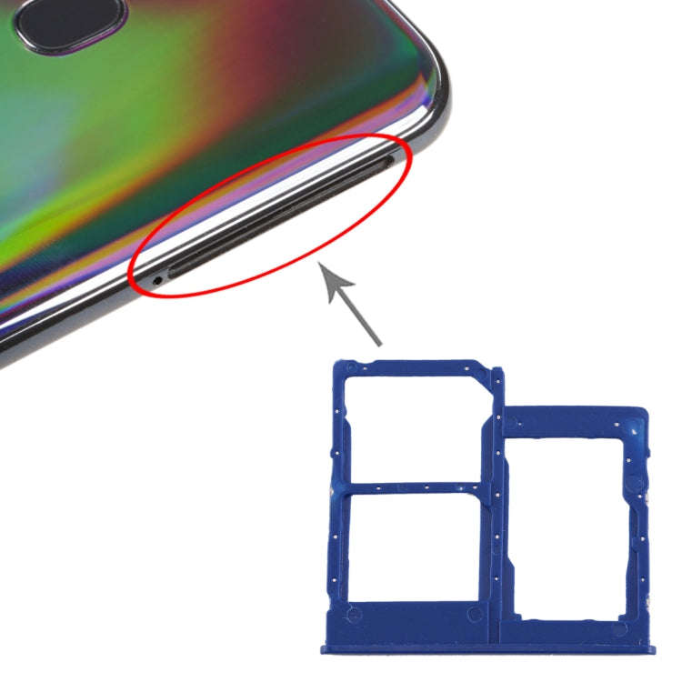For Galaxy A40 SIM Card Tray + SIM Card Tray + Micro SD Card Tray, For Samsung Galaxy A40, For Sa...
