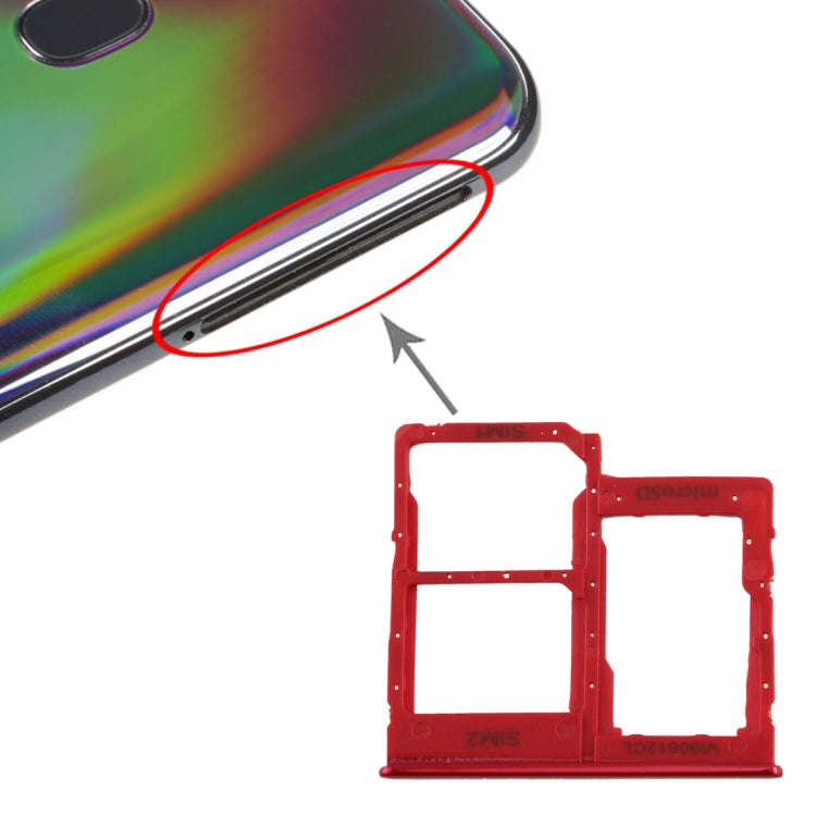 For Galaxy A40 SIM Card Tray + SIM Card Tray + Micro SD Card Tray, For Samsung Galaxy A40, For Sa...