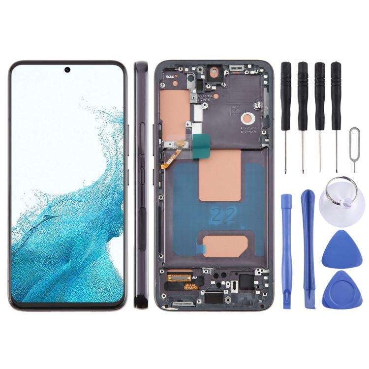 For Samsung Galaxy S22 SM-S901B 5.96 inch TFT LCD Screen Digitizer Full Assembly with Frame, Not ...