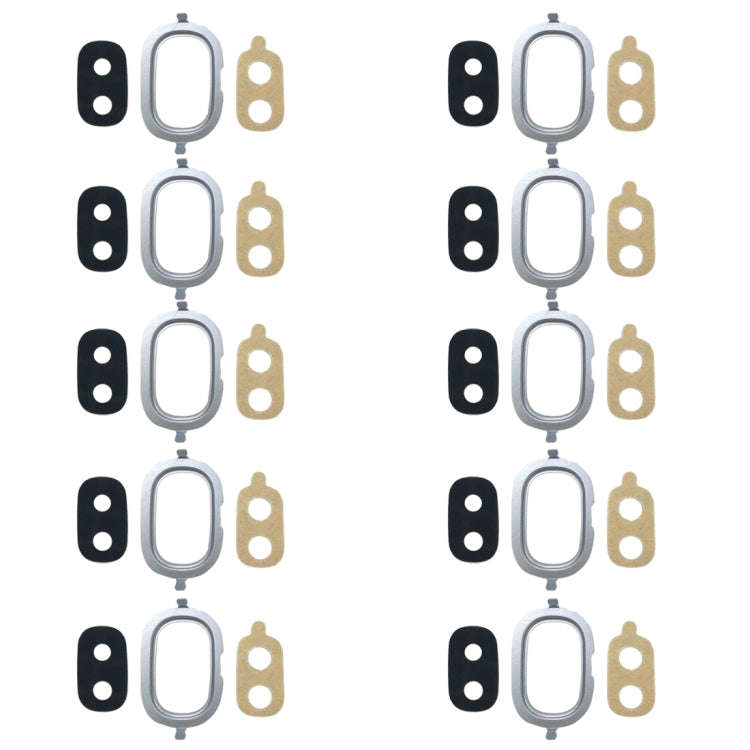 For Galaxy J4, J400F/DS, J400G/DS 10pcs Back Camera Bezel with Lens Cover & Adhesive, For Galaxy ...