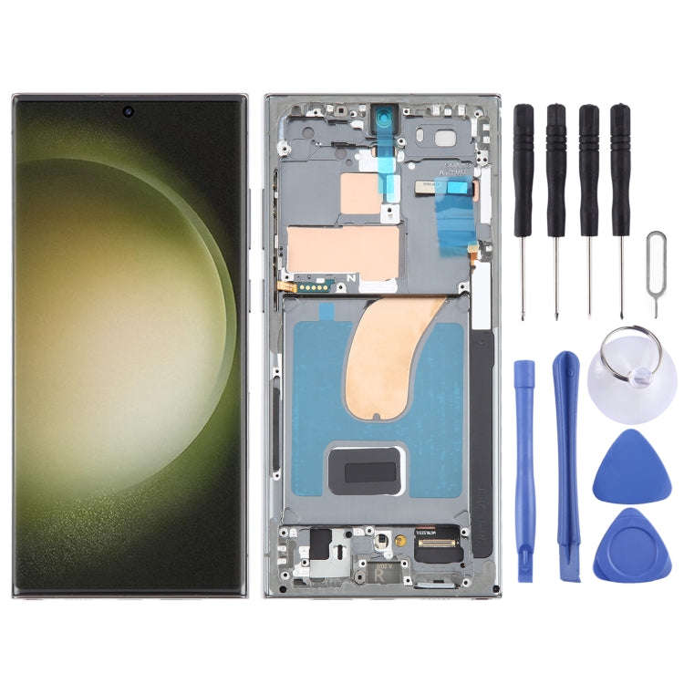 OLED LCD Screen For Samsung Galaxy S23 Ultra 5G SM-S918B Digitizer Full Assembly with Frame, For ...
