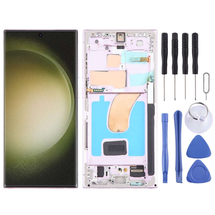 OLED LCD Screen For Samsung Galaxy S23 Ultra 5G SM-S918B Digitizer Full Assembly with Frame, For ...