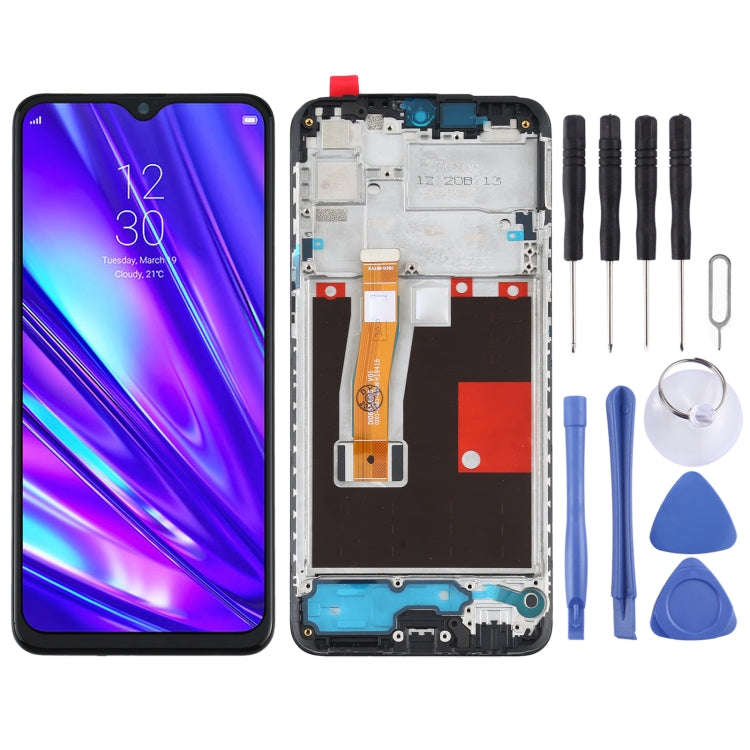 LCD Screen and Digitizer Full Assembly With Frame for OPPO Realme 5 Pro / Realme Q RMX1971, For O...