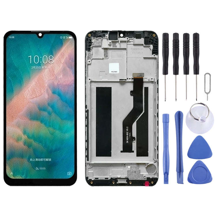 LCD Screen and Digitizer Full Assembly with Frame for ZTE Blade V10 Vita, For ZTE Blade V10 Vita