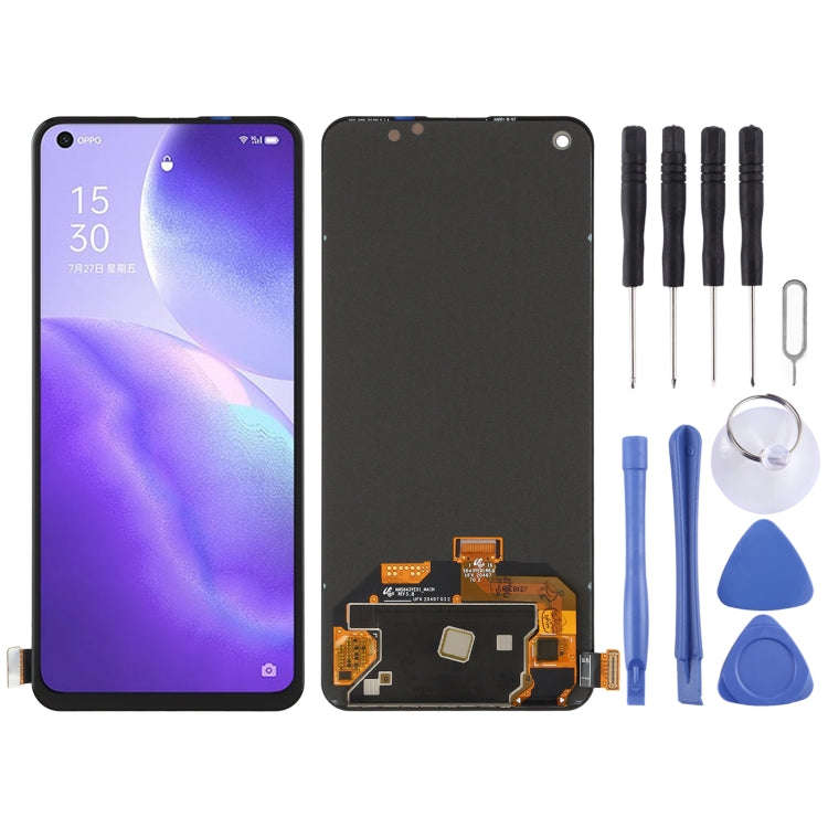 Original OLED Material LCD Screen and Digitizer Full Assembly for OPPO Reno5 5G CPH2145, For OPPO...