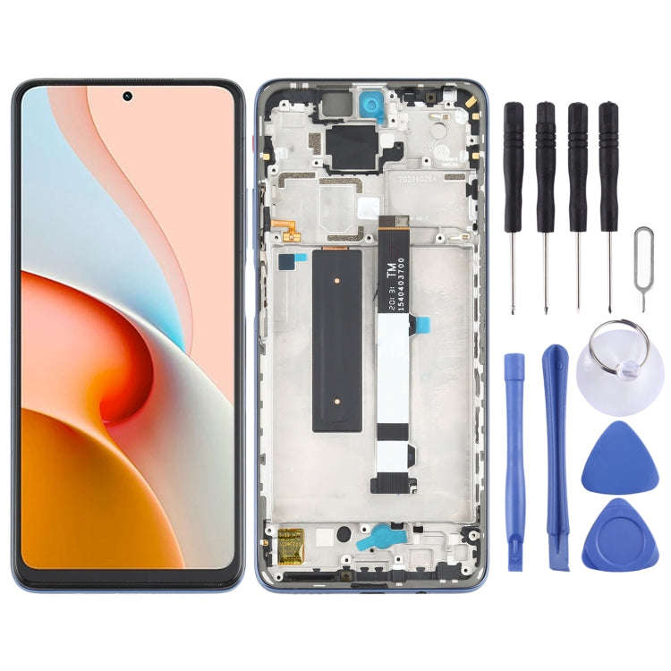 Original LCD Screen and Digitizer Full Assembly with Frame for Xiaomi Redmi Note 9 Pro 5G / Mi 10...