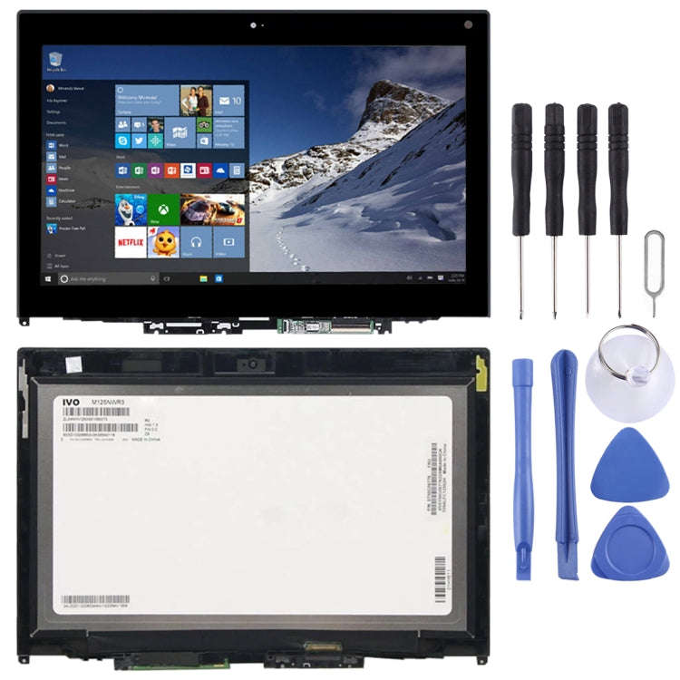 1366 x 768 HD LCD Screen and Digitizer Full Assembly with Frame for Lenovo Thinkpad 12.5 inch Yog...