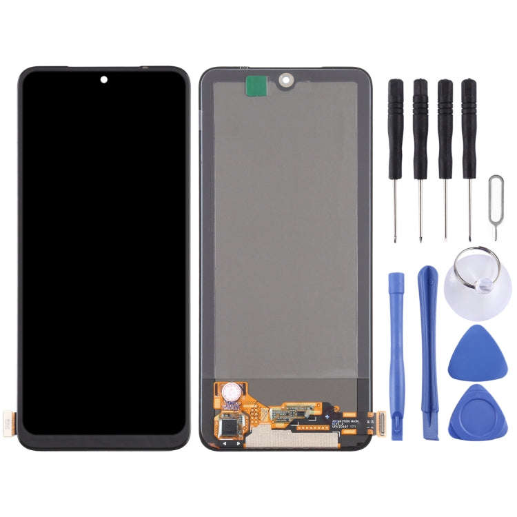 Original AMOLED Material LCD Screen and Digitizer Full Assembly for Xiaomi Redmi Note 10 4G / Red...