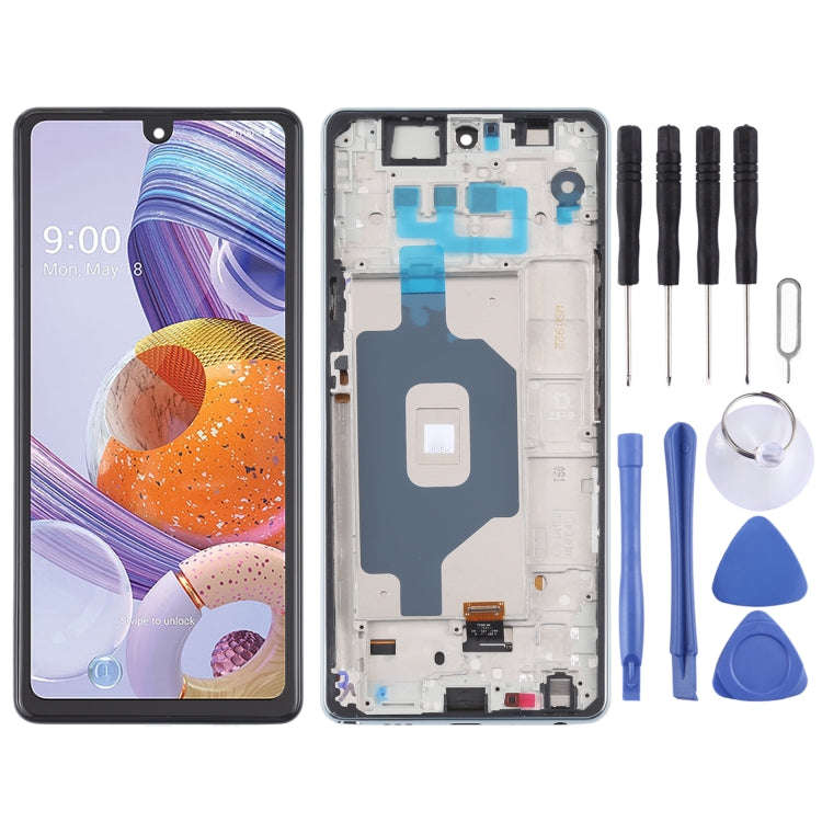 LCD Screen and Digitizer Full Assembly with Frame for LG Stylo 6 / K71 LMQ730TM LM-Q730TM LMQ730H...