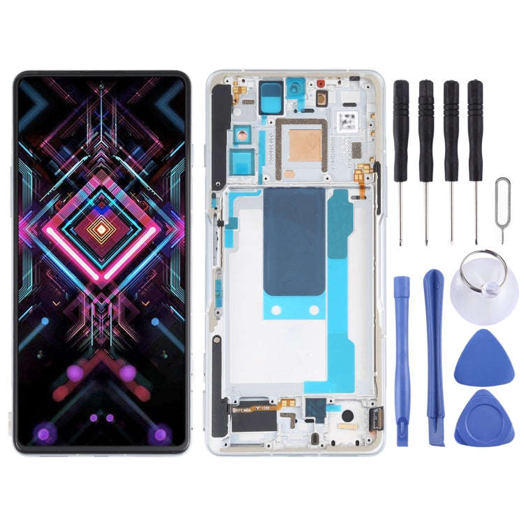 OLED Material LCD Screen and Digitizer Full Assembly With Frame for Xiaomi Redmi K40 Gaming M2012...