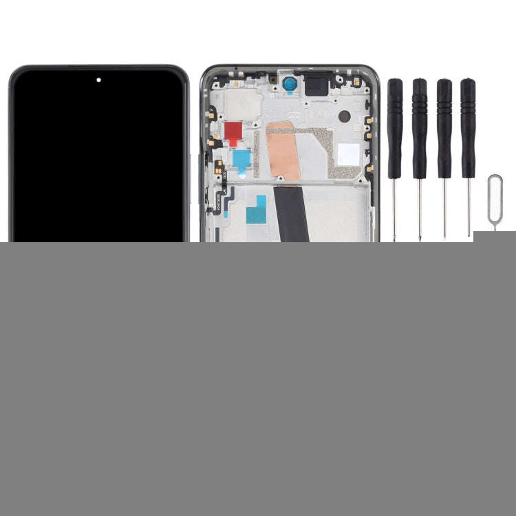 OLED Material LCD Screen and Digitizer Full Assembly With Frame for Xiaomi Redmi K40 / Redmi K40 ...