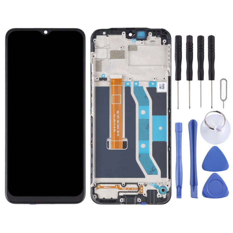 Original LCD Screen and Digitizer Full Assembly With Frame for OPPO Realme C12 RMX2189, For OPPO ...