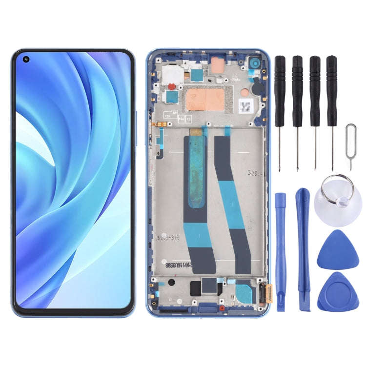 Original LCD Screen and Digitizer Full Assembly With Frame for Xiaomi Mi 11 Lite 4G/11 Lite 5G NE...