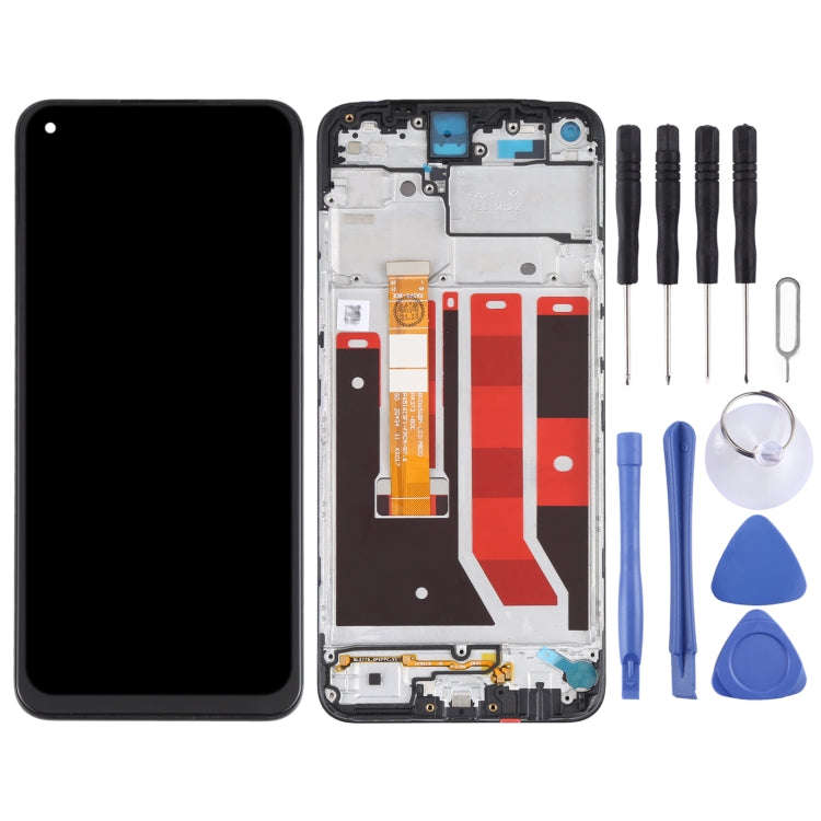 Original LCD Screen and Digitizer Full Assembly With Frame for OPPO A32 PDVM00, For OPPO A32