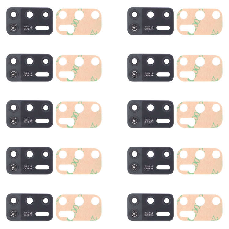 For Tecno Spark 6 Air KE6, KE6j, KF6 10pcs Back Camera Lens, For Tecno Spark 6 Air