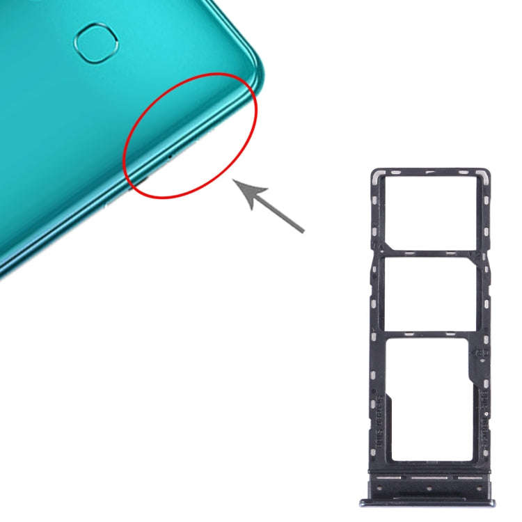 For Infinix Note 10 Pro/Note 10 Pro NFC X695 SIM Card Tray + SIM Card Tray + Micro SD Card Tray, ...