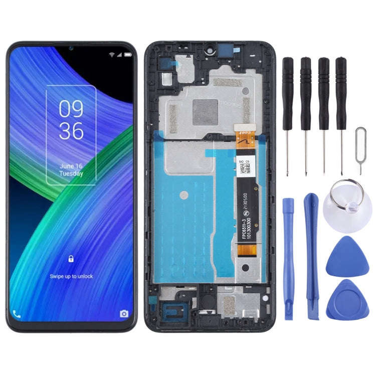 LCD Screen and Digitizer Full Assembly with Frame for TCL 20 R 5G, For TCL 20 R 5G