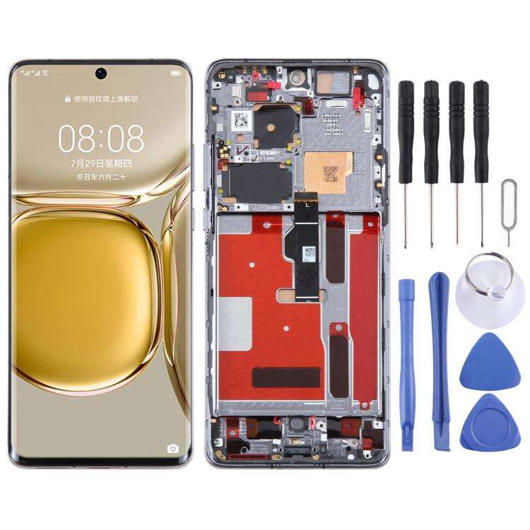 Original LCD Screen For Huawei P50 Pro Digitizer Full Assembly with Frame, For Huawei P50 Pro (Or...