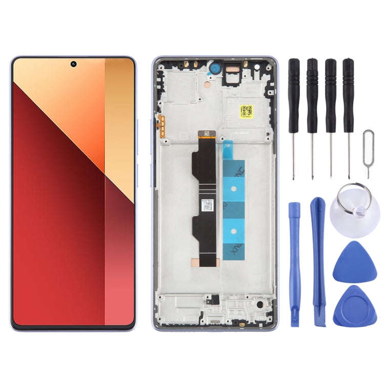 For Xiaomi Poco M6 Pro 4G Original AMOLED Material LCD Screen Digitizer Full Assembly with Frame,...