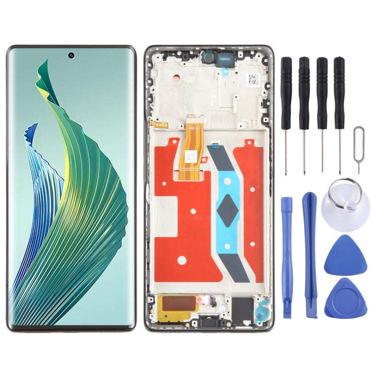 For Honor Magic5 Lite Original LCD Screen Digitizer Full Assembly with Frame, For Honor Magic5 Li...